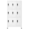 Stella Homewares Locker Cabinet White 90x45x180 cm Steel
