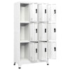 Stella Homewares Locker Cabinet White 90x45x180 cm Steel