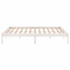 Stella Homewares Bed Frame without Mattress White Solid Wood 135x190 cm