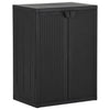 Stella Homewares Garden Storage Cabinet Black 65x45x88 cm PP Rattan