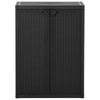 Stella Homewares Garden Storage Cabinet Black 65x45x88 cm PP Rattan