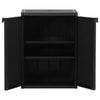 Stella Homewares Garden Storage Cabinet Black 65x45x88 cm PP Rattan