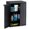 Stella Homewares Garden Storage Cabinet Black 65x45x88 cm PP Rattan