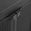 Stella Homewares Garden Storage Cabinet Black 65x45x88 cm PP Rattan