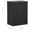 Stella Homewares Garden Storage Cabinet Black 65x45x88 cm PP Rattan
