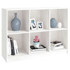 Stella Homewares Book Cabinet White 104x33x76 cm Solid Pinewood