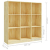 Stella Homewares Book Cabinet/Room Divider 104x33.5x110 cm Solid Pinewood