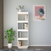 Stella Homewares Book Cabinet/Room Divider White 40x35x135 cm Solid Pinewood
