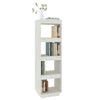 Stella Homewares Book Cabinet/Room Divider White 40x35x135 cm Solid Pinewood