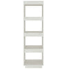 Stella Homewares Book Cabinet/Room Divider White 40x35x135 cm Solid Pinewood