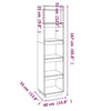 Stella Homewares Book Cabinet/Room Divider White 40x35x167 cm Solid Wood Pine