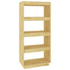 Stella Homewares Book Cabinet/Room Divider 60x35x135 cm Solid Pinewood