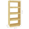 Stella Homewares Book Cabinet/Room Divider 60x35x135 cm Solid Pinewood