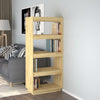 Stella Homewares Book Cabinet/Room Divider 60x35x135 cm Solid Pinewood