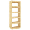 Stella Homewares Book Cabinet/Room Divider 60x35x167 cm Solid Pinewood