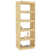 Stella Homewares Book Cabinet/Room Divider 60x35x167 cm Solid Pinewood