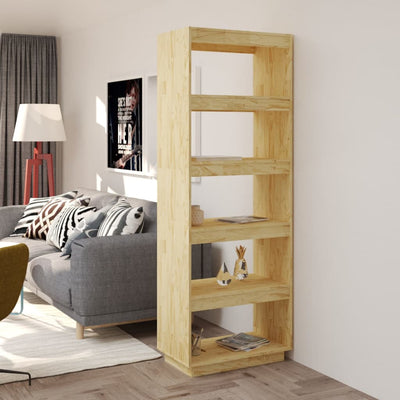 Stella Homewares Book Cabinet/Room Divider 60x35x167 cm Solid Pinewood