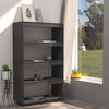 Stella Homewares Book Cabinet/Room Divider Grey 80x35x135 cm Solid Pinewood