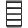 Stella Homewares Book Cabinet/Room Divider Grey 80x35x135 cm Solid Pinewood