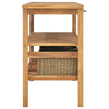 Stella Homewares Bathroom Vanity Cabinet with 3 Baskets Solid Wood Teak 132x45x75 cm