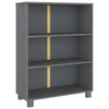 Stella Homewares Book Cabinet "HAMAR" Dark Grey  85x35x112 cm Solid Wood Pine