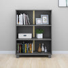 Stella Homewares Book Cabinet "HAMAR" Dark Grey  85x35x112 cm Solid Wood Pine