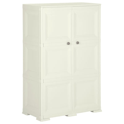 Stella Homewares Plastic Cabinet 79x43x125 cm Wood Design Vanilla Ice
