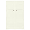Stella Homewares Plastic Cabinet 79x43x125 cm Wood Design Vanilla Ice