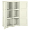 Stella Homewares Plastic Cabinet 79x43x125 cm Wood Design Vanilla Ice