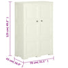 Stella Homewares Plastic Cabinet 79x43x125 cm Wood Design Vanilla Ice