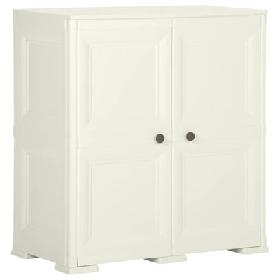 Stella Homewares Plastic Cabinet 79x43x85.5 cm Wood Design Vanilla Ice
