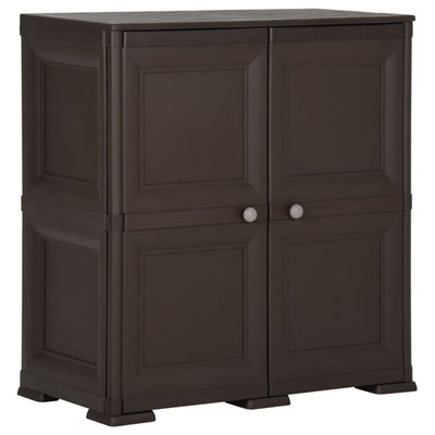 Stella Homewares Plastic Cabinet 79x43x85.5 cm Wood Design Brown
