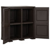 Stella Homewares Plastic Cabinet 79x43x85.5 cm Wood Design Brown