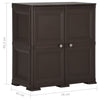 Stella Homewares Plastic Cabinet 79x43x85.5 cm Wood Design Brown