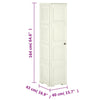 Stella Homewares Plastic Cabinet 40x43x164 cm Wood Design Vanilla Ice