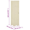 Stella Homewares Plastic Cabinet 40x43x164 cm Wood Design Angora White