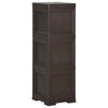 Stella Homewares Plastic Cabinet 40x43x125 cm Wood Design Brown