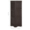 Stella Homewares Plastic Cabinet 40x43x125 cm Wood Design Brown