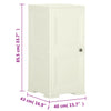 Stella Homewares Plastic Cabinet 40x43x85.5 cm Wood Design Vanilla Ice