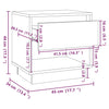 Stella Homewares Bedside Cabinet Black 45x34x44 cm Engineered Wood