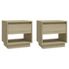 Stella Homewares Bedside Cabinets 2 pcs Sonoma Oak 45x34x44 cm Engineered Wood