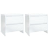 Stella Homewares Bedside Cabinets 2 pcs High Gloss White 45x34.5x44.5 cm Engineered Wood