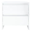 Stella Homewares Bedside Cabinets 2 pcs High Gloss White 45x34.5x44.5 cm Engineered Wood