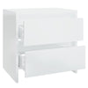 Stella Homewares Bedside Cabinets 2 pcs High Gloss White 45x34.5x44.5 cm Engineered Wood