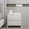 Stella Homewares Bedside Cabinets 2 pcs High Gloss White 45x34.5x44.5 cm Engineered Wood