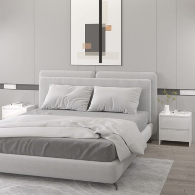 Stella Homewares Bedside Cabinets 2 pcs High Gloss White 45x34.5x44.5 cm Engineered Wood