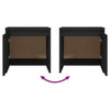 Stella Homewares Bedside Cabinet Black 45x34x44.5 cm Engineered Wood