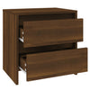 Stella Homewares Bedside Cabinets 2 pcs Brown Oak 45x34.5x44.5 cm Engineered Wood
