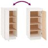 Stella Homewares Shoe Cabinet White 35x35x80 cm Solid Wood Pine