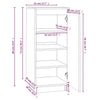 Stella Homewares Shoe Cabinet White 35x35x80 cm Solid Wood Pine